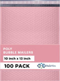 Light Pink 10x13 Inch Poly Bubble Mailers |Self Seal Padded Envelopes by MAILERVIEW
