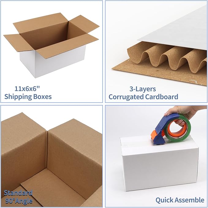 Hoikwo 11x6x6 Shipping Boxes Set of 25 - Image 3