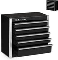 P.I.T. Mini Black Tool Box, Portable 5-Drawer Micro Roll Cab Steel Stackable by PIT