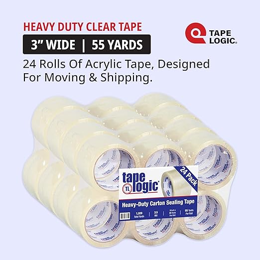 Tape Logic 3" x 55 yds Acrylic Packing Tape 3.5 Mil, & Office, Supplies - Image 2