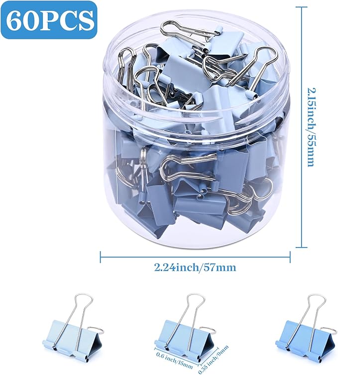 Temiary Aesthetic Binder Clips, Binding Paperwork Clamps - Image 2