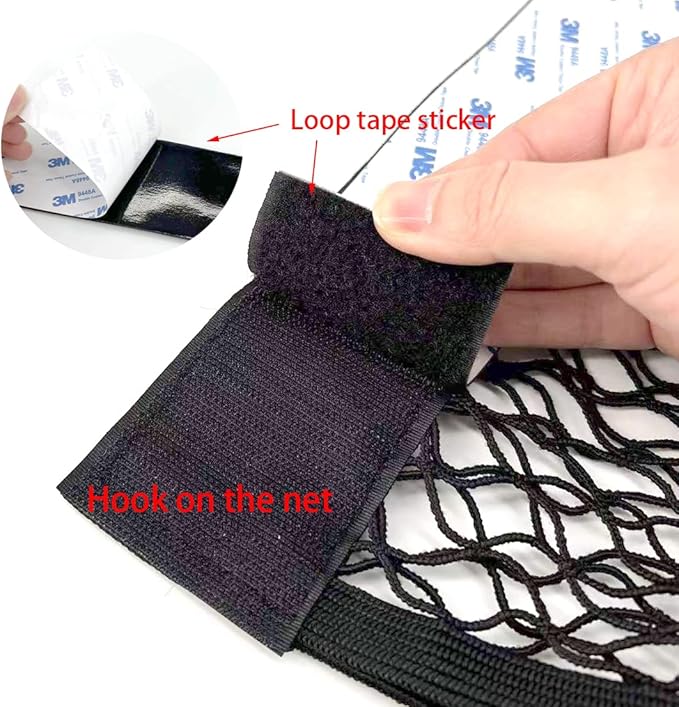 Universal Mesh Cargo Net Storage Net Wall Sticker Organizer Pouch Bag Storage - Image 2
