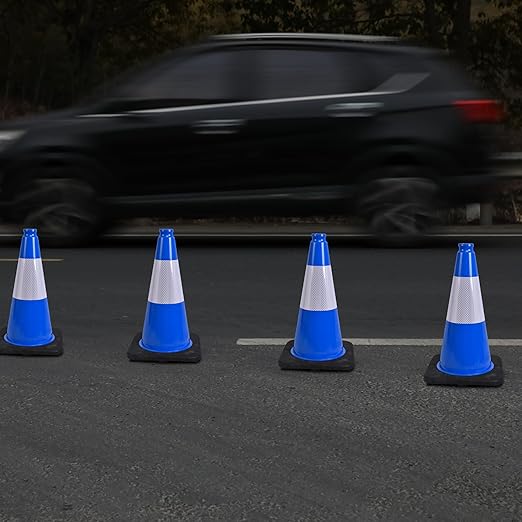 OrangeStar 18" Traffic Cones 8-Pack Blue Safety Cones - Image 6