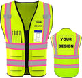 YOWESHOP High Reflective Visibility Safety Vest Custom Your Logo Safety Workwear by YOWESHOP