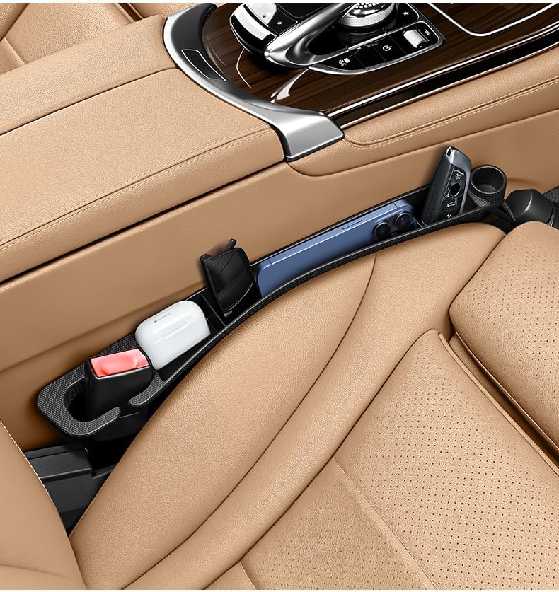 2PCS Car Seat Gap Filler, Universal Fit Automotive Seat Organizer ，Black by Unknown