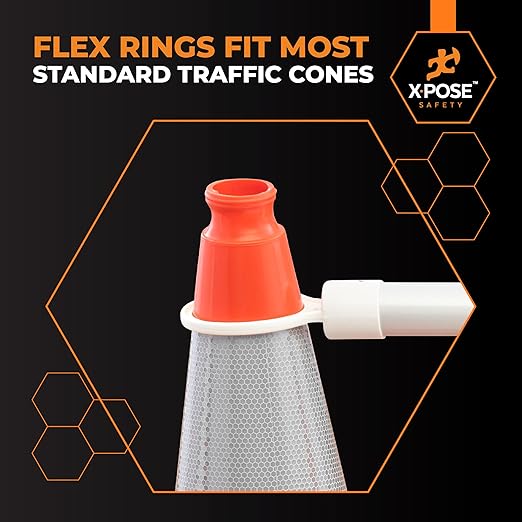 Xpose Safety Heavy-Duty White Plastic Connector Rings | Universal Replacement - Image 3