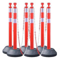 6 Pack Traffic Delineator Post Cones by OranclUS