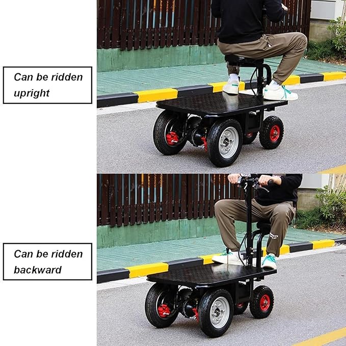 Electric Flatbed Durable Heavy Duty Steel Flatbed Cart Folding Hand Cart 600kg - Image 4