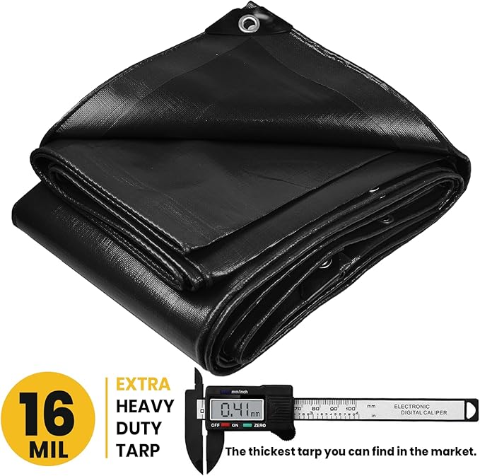 PROTARP Extra Heavy Duty 16 Mil Tarp Cover, Waterproof, UV Resistant, Rip and - Image 2