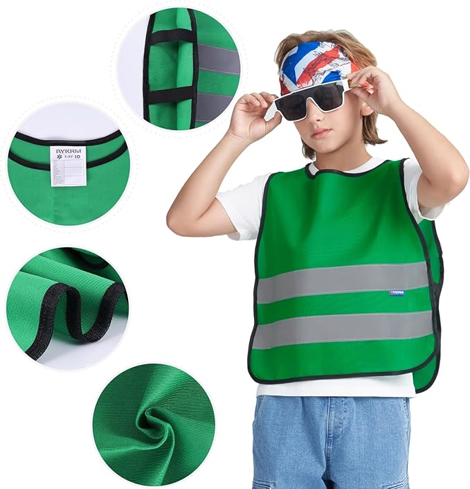 A-SAFETY Kids High Vis Reflective construction Safety vest customized LOGO - Image 4
