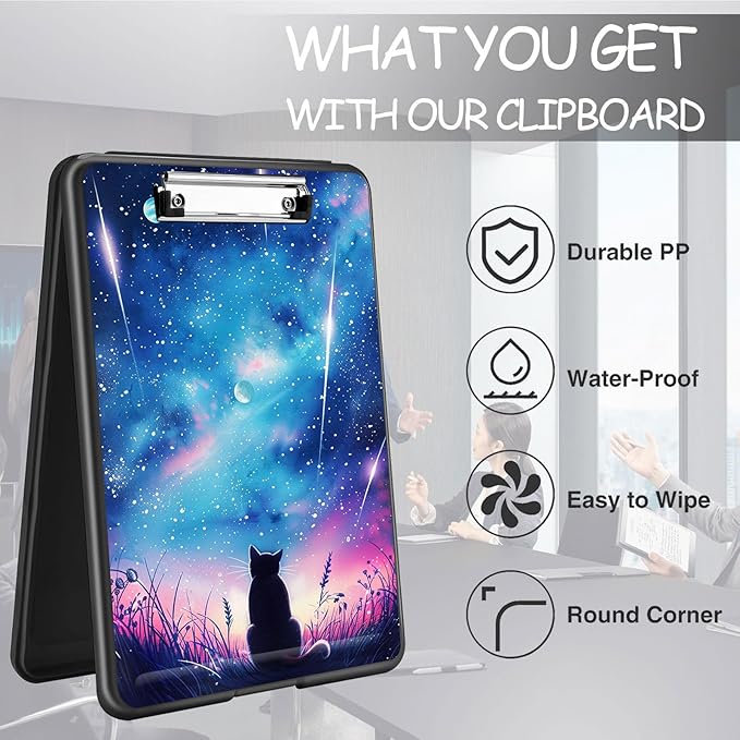 Clipboard with Storage, High Capacity Plastic Storage Clipboard with Pen Holder - Image 6