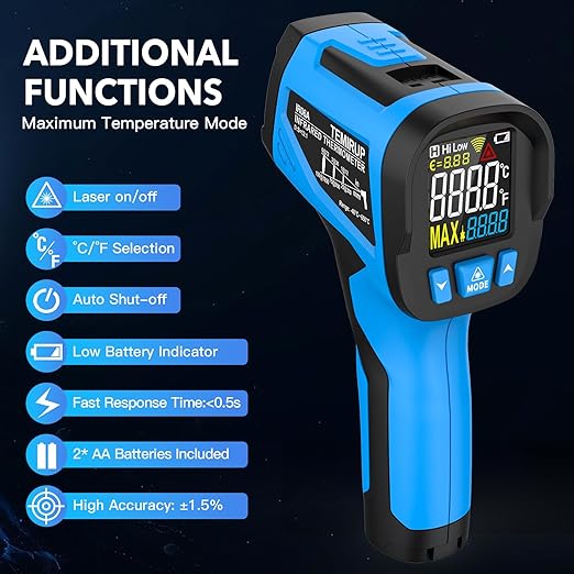 Infrared Thermometer Temperature Gun - Image 3