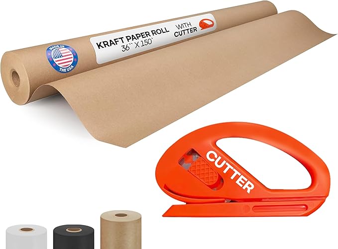 Brown Kraft Paper Roll 36" x 1800" by IDLPackaging