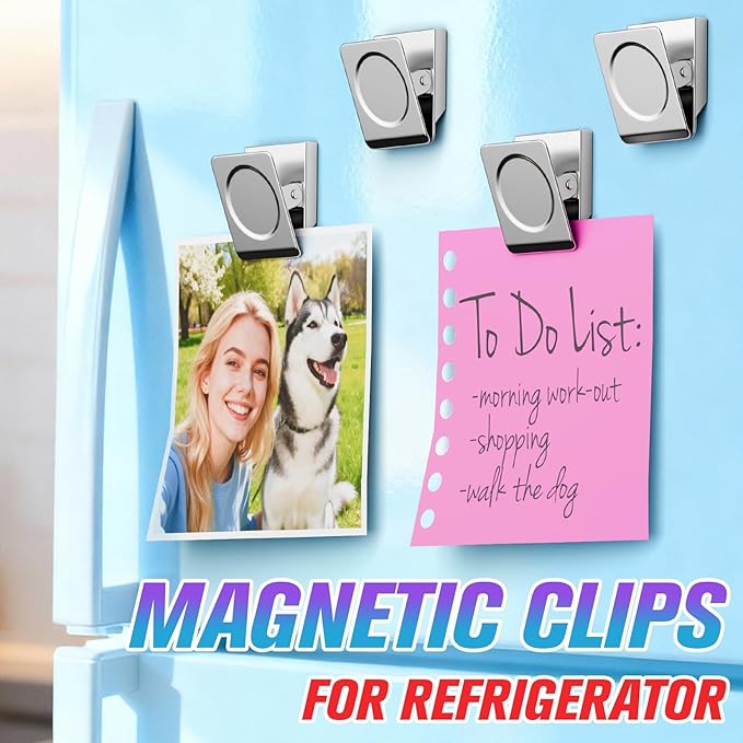 12 Pack Large Magnetic Clips Heavy Duty, Strong Magnet Clips - Image 9