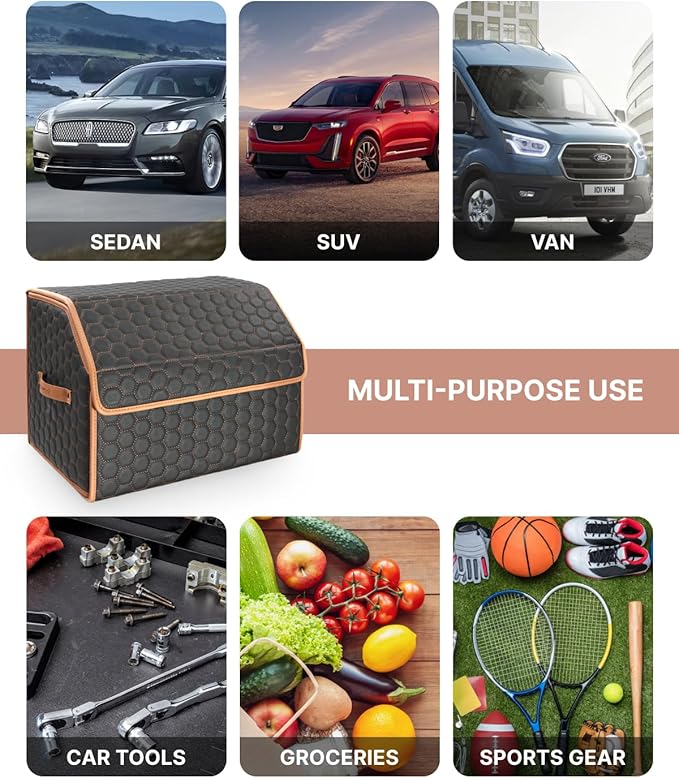Owleys Sedan Trunk Organizer 17.7" Storage Tote - Image 6