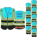 BeautyWill Custom Logo Safety Vest Class 2 High Visibility Reflective Vest by BeautyWill