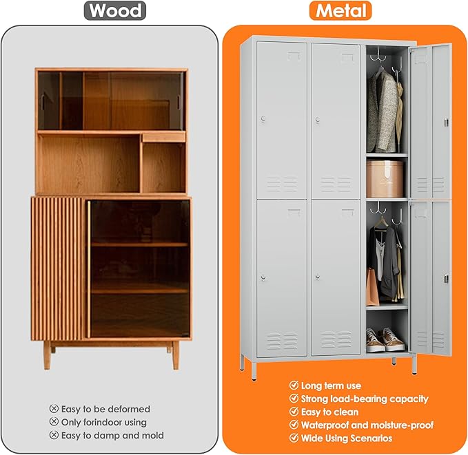 Employees Locker, 72 inch Tall Metal Storage Locker - Image 7