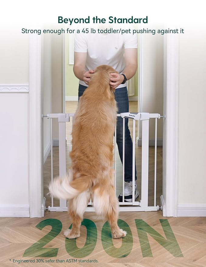 Babelio Metal Baby Gate, 29-48“ Auto Close Easy Install Pet Gate, Extra Wide - Image 2