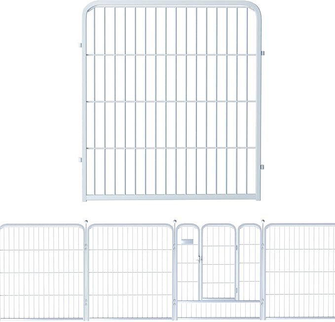 ZXMOTO Decorative White Garden Fence 24 Pack by ZXMOTO