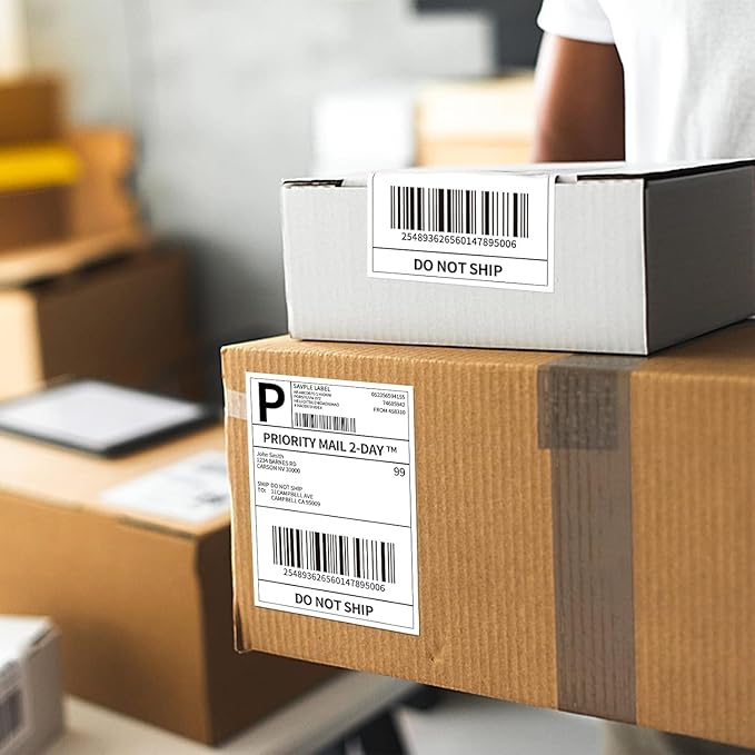 1000 Fanfold 4"x6" Direct Thermal Shipping Address Labels, Paper Label - Image 7