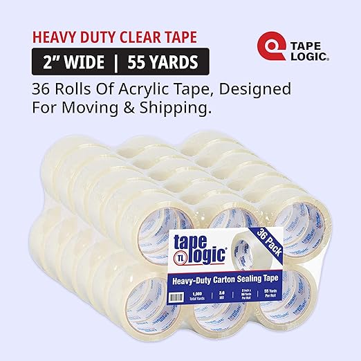 Tape Logic 2" x 55 yds Acrylic Packing Tape 2.6 Mil, & Office, Supplies - Image 2