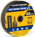 haisstronica 3/8" 65FT Heat Shrink Tubing, 3:1 Shrink Ratio Adhesive Lined by HAISSTRONICA