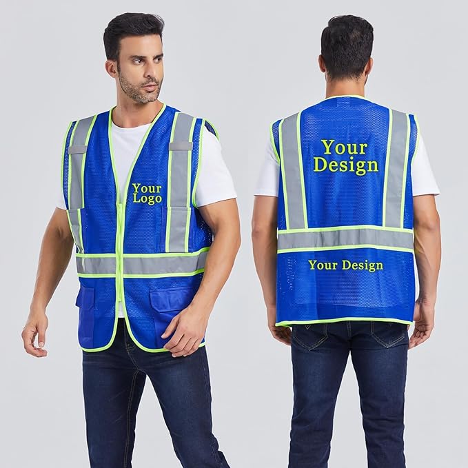 BeautyWill Custom Safety Vest Customized Logo Class 2 High Visibility - Image 5