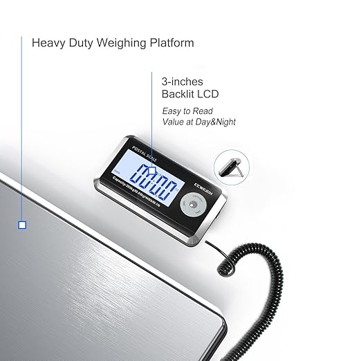 Shipping Scales 440lbs x 1.76oz Stainless Steel Large Platform, Small Business - Image 9