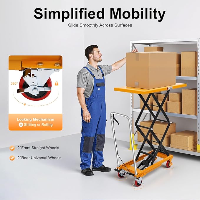 Hydraulic Lift Cart, Double Scissor Design - Image 6