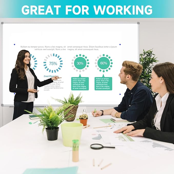 JILoffice Large Magnetic White Board, Dry Erase Board 96 x 48 Inch - Image 4