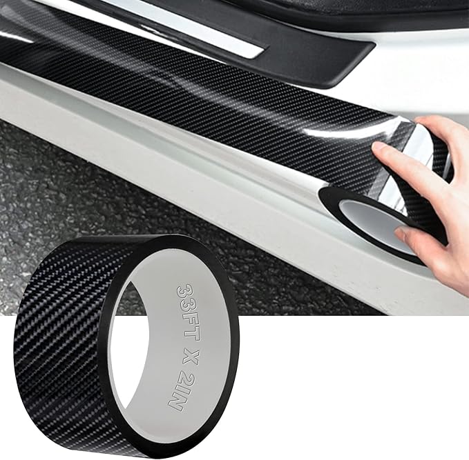 MYFAMIREA Car Door Edge Guards Carbon Fiber, 5D Gloss Black Vinyl Automotive by MYFAMIREA