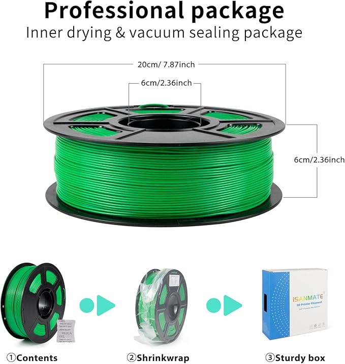 iSANMATE ASA Filament 1.75mm 12KG, UV & Weather Resistant 3D Printer Filament - Image 7