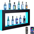 VEVOR LED Lighted Liquor Bottle Display Shelf, Square 48 Inches, Supports USB by VEVOR