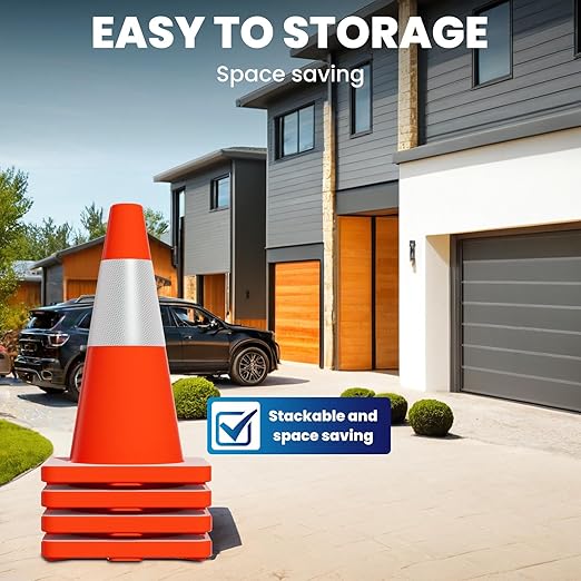 20 Pack 18" Traffic Cones, Parking Lots, Driveway Marking - Image 6