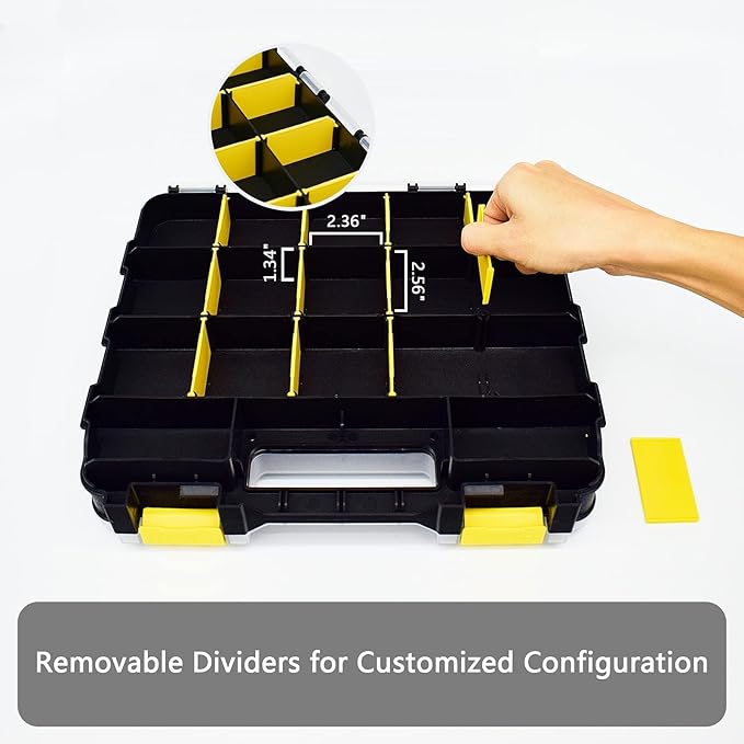 Hardware Organizer Box 34 Compartments Small Parts Organizer - Image 4