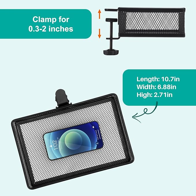 Clip-on Drawer organizers, desk organizer, can be clipped around the table to - Image 6