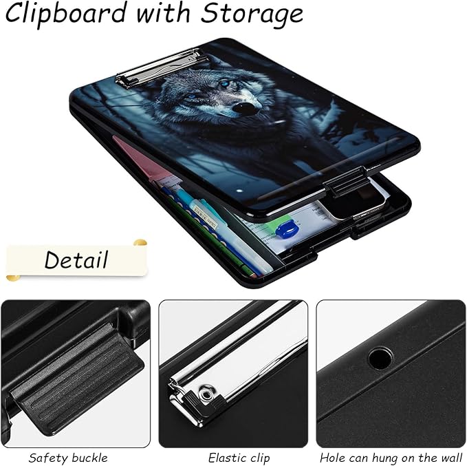Clipboard with Storage, High Capacity Plastic Storage Clipboard with Low - Image 3