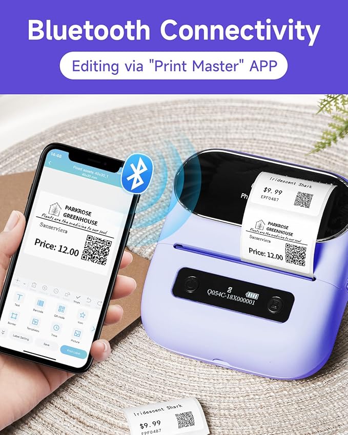 Phomemo M220 Label Maker, Small Business, Portable Wireless Printer - Image 2