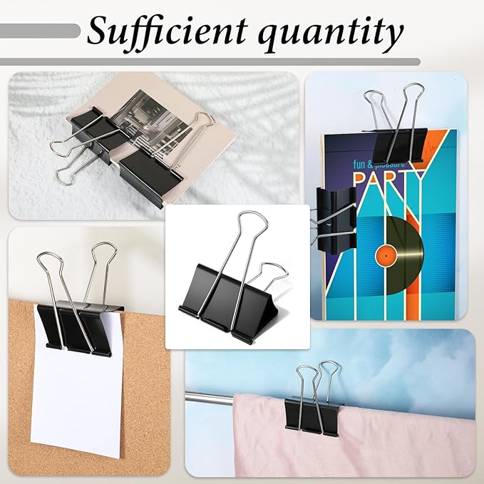 24 Pack Extra Large Binder Clips Jumbo Binder Clips 3 inch, Heavy Duty Paper - Image 6