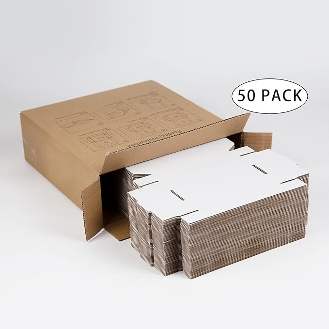 50 Pack 6x4x1 Inches Small Shipping Boxes, Moving Mailing Packing Box - Image 5