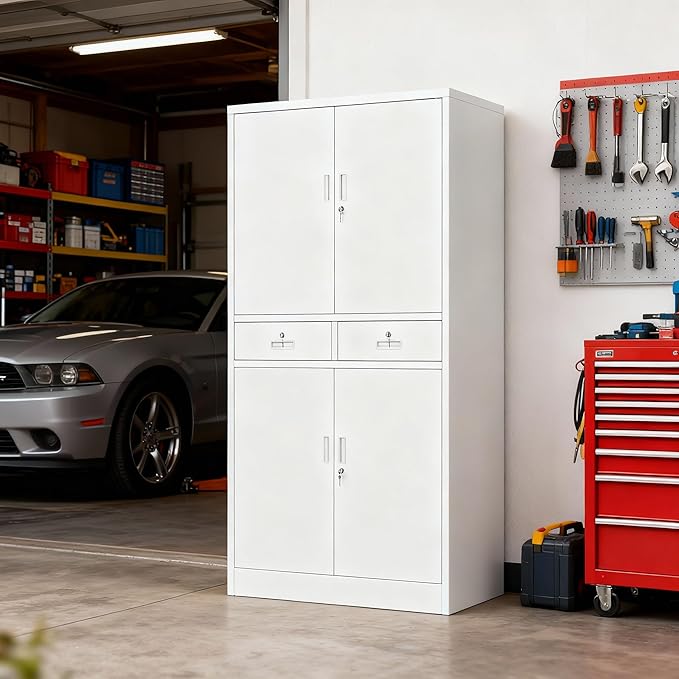 BESFUR 71“H Metal Storage Cabinet - Image 7