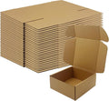 7x7x3 Inches Shipping Boxes Set of 25，Brown Cardboard Boxes Recyclable by Piscepio