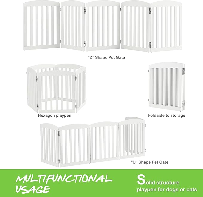 SPIRICH 120" Extra Wide 28" Tall Dog Gate Indoor, Dog Gates - Image 8