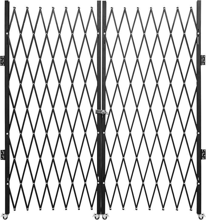 VEVOR Double Folding Security Gate, Steel Accordion Security Gate, Flexible - Image 9