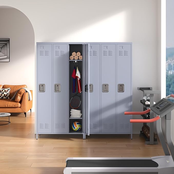 3 Doors Locker Storage Cabinet, Metal Locker - Image 6