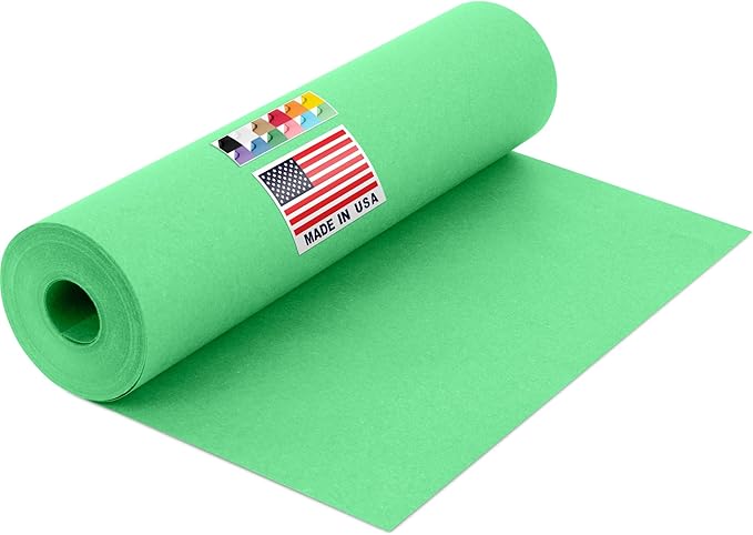 USA Made 12" x 1200" Christmas Green Kraft Paper Roll, 45 lbs Thickness by Paclord
