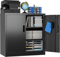 Metal Storage Cabinet with Lock, Lockable Metal Garage Cabinet with Pegboards by SPKAPO