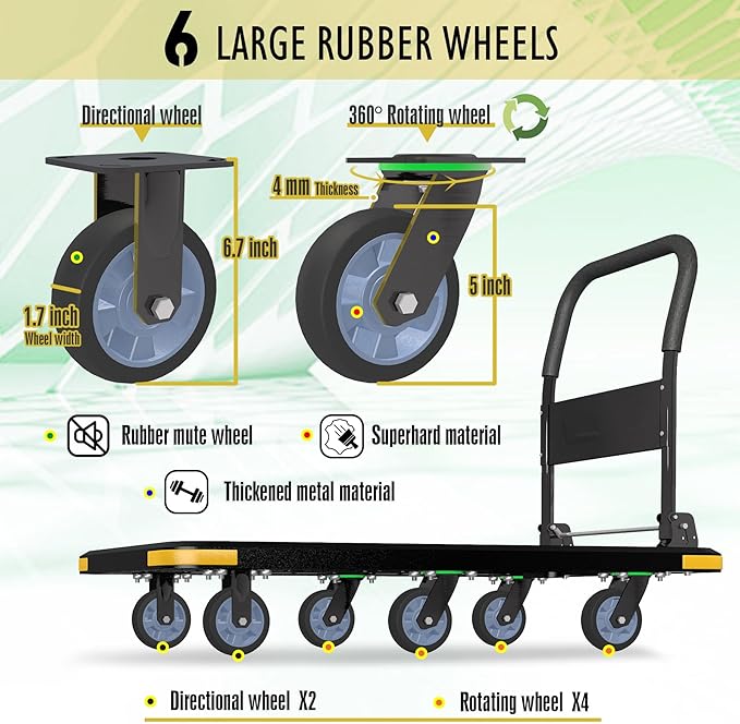 Heavy-Duty Foldable Platform Cart - Image 4
