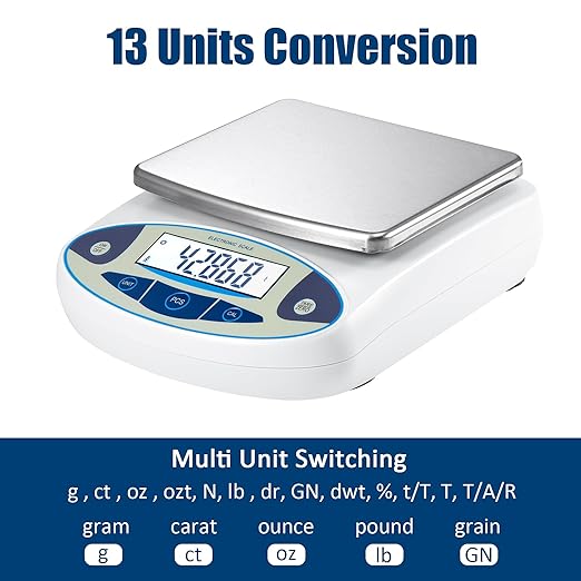 Lab Scale 6000gx0.01g Analytical Balance, 0.01g High Precision Electronic - Image 7