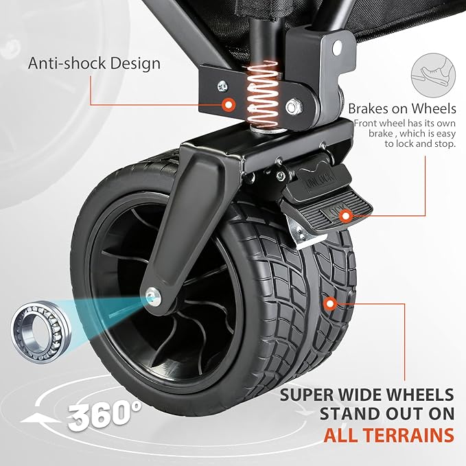 EchoSmile Collapsible Folding Wagon Cart - Image 4